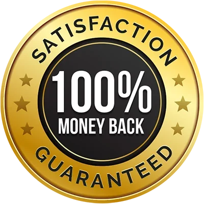 GumAktiv 60-day money-back guarantee badge offering risk-free trial assurance.